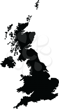 Vector illustration of maps of United Kingdom 