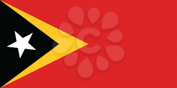 Vector illustration of the flag of East Timor  