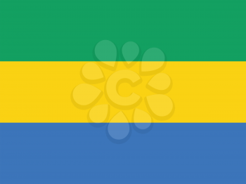 Vector illustration of the flag of  Gabon 