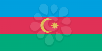 Vector illustration of the flag of Azerbaijan  