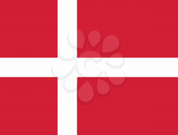 Vector illustration of the flag of  Denmark  