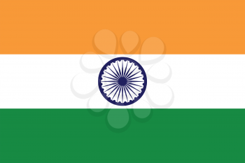 Vector illustration of the flag of  India 