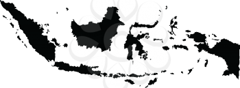 Vector illustration of maps of Indonesia  