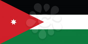 Vector illustration of the flag of Jordan 