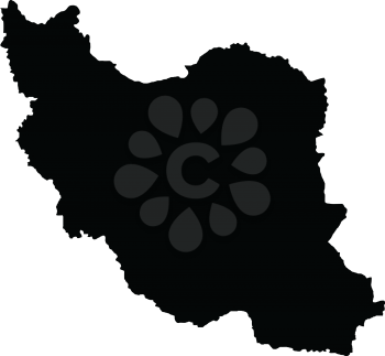 Vector illustration of maps of Iran  