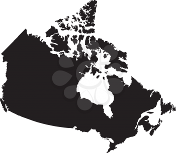 Vector illustration of maps of Canada 