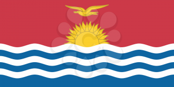 Vector illustration of the flag of  Kiribati 