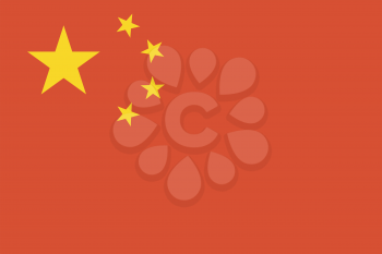 Vector illustration of the flag of  China 