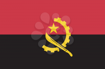 Vector illustration of the flag of  Angola 