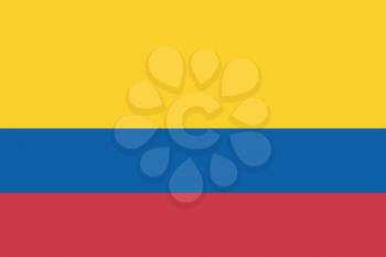 Vector illustration of the flag of  Colombia 