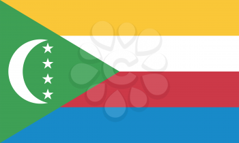 Vector illustration of the flag of  Comoros 