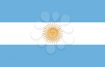 Vector illustration of the flag of  Argentina 