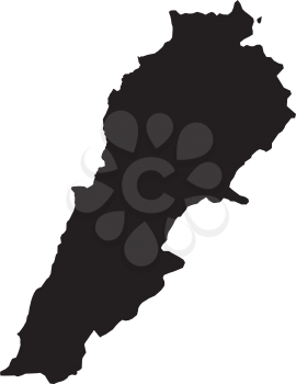 Vector illustration of maps of Lebanon 