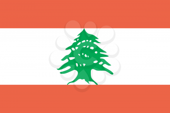 Vector illustration of the flag of Lebanon  