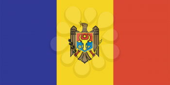 Vector illustration of the flag of  Moldova 