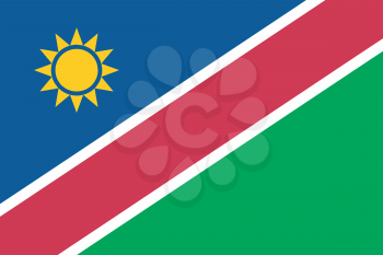 Vector illustration of the flag of Namibia  