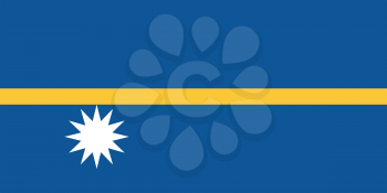 Vector illustration of the flag of  Nauru   