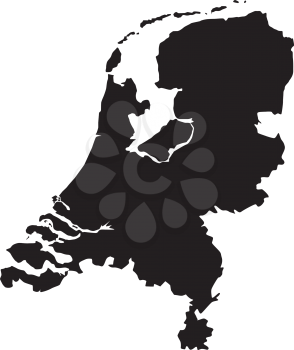 Vector illustration of maps of Netherlands