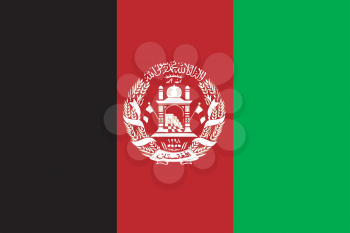 Vector illustration of the flag of Afghanistan  