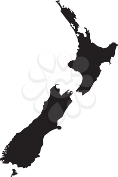 Vector illustration of maps of New Zealand 