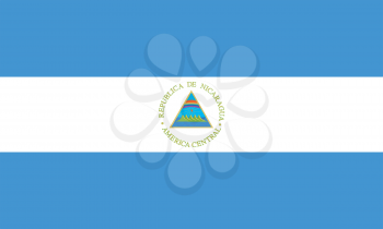 Vector illustration of the flag of  Nicaragua 