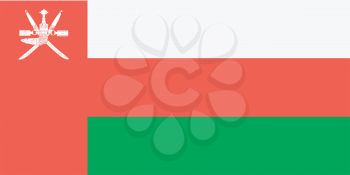 Vector illustration of the flag of  Oman 
