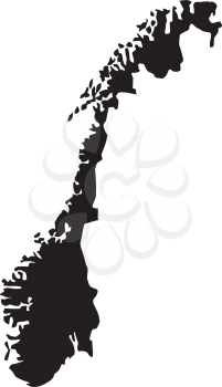 Vector illustration of maps of  Norway 