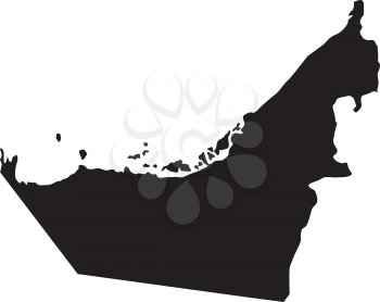 Vector illustration of maps of  United Arab Emirates 