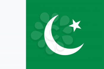 Vector illustration of the flag of   Pakistan 