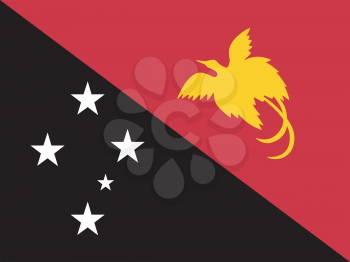 Vector illustration of the flag of Papua New Guinea  