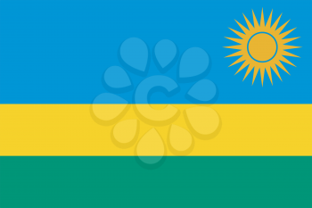 Vector illustration of the flag of Rwanda  