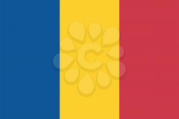 Vector illustration of the flag of  Romania 