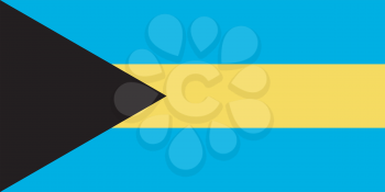 Vector illustration of the flag of  Bahamas 