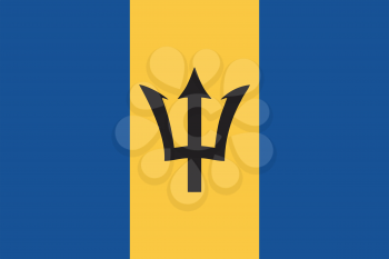 Vector illustration of the flag of Barbados  