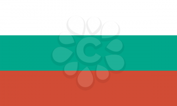 Vector illustration of the flag of  Bulgaria 