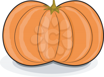 Vector illustration of cartoon pumpkin