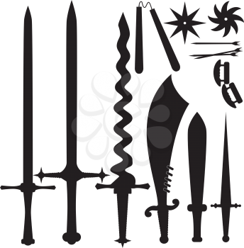 Vector illustration of a set of knives. EPS10