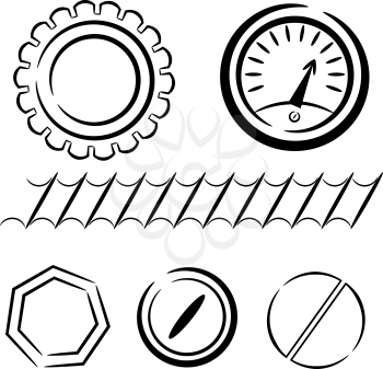 Cartoon set of industrial elements. eps10