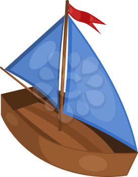 Illustration of the little ship. eps10