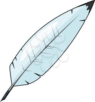 Cartoon feather for writing.