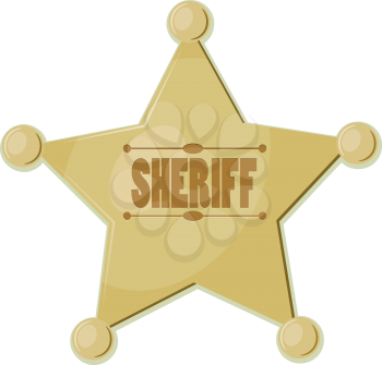 Cartoon star sheriff. eps10