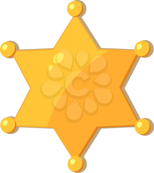 Cartoon gold star sheriff. eps10