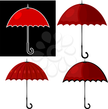 Illustration of a red umbrella. eps10