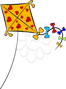 Cartoon illustration of a kite. eps10