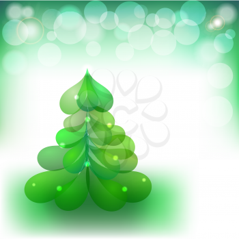 Christmas background with the image of the Christmas tree. eps10