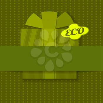 Eco background with gift
