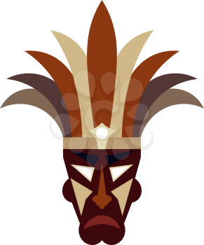 Tribal mask on a white background