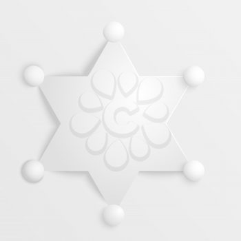Stylized image of a sheriff's star on white background