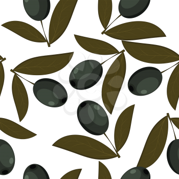 Seamless texture of black olives