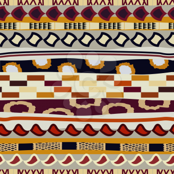 Seamless pattern with ethnic motifs. Tribal style